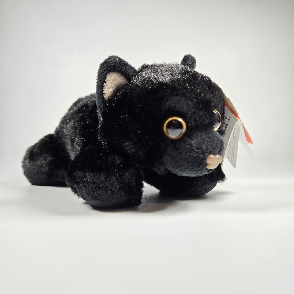 NEW Wild‎ Republic Hug'ems Mini Small Black Cat Kitty Stuffed Animal Plush 7"